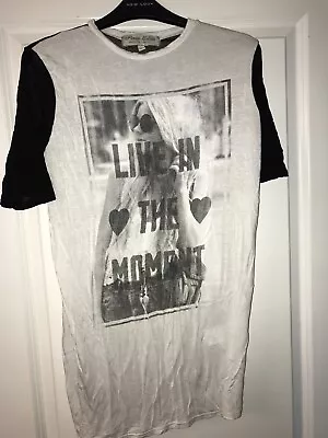 Buy New Look Parisian Collection Live In The Moment T Shirt Size S/M  • 5£