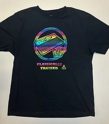 Buy Atari Video Game Console T-Shirt Black Shirt 80s Retro Games Size XXL 2XL • 12.57£