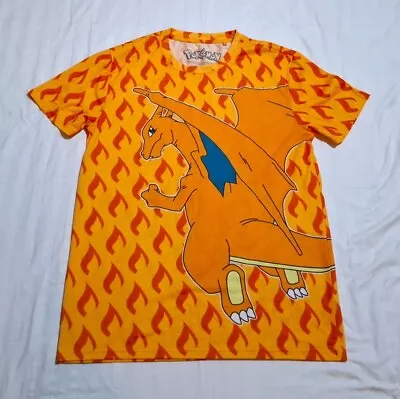 Buy CHARIZARD POKEMON T Shirt Large New Orange Cotton B1 • 10.11£