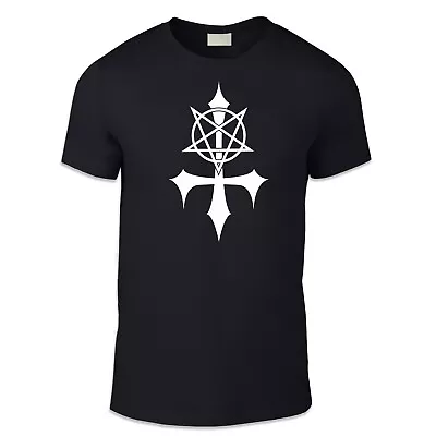 Buy Pentagram Cross Adult Unisex T Shirt - Cool Goth Metal Satan Devil Humour • 12.95£