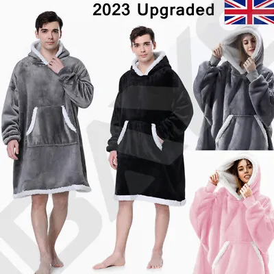 Buy Hoodie Blanket Oversized Big Hooded Ultra Plush Sherpa Giant Sweatshirt Blanket • 11.89£