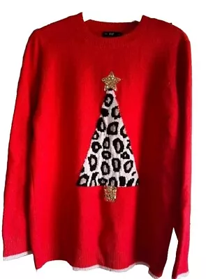 Buy Ladies F&F Size 18 Red Christmas Jumper  • 14.99£