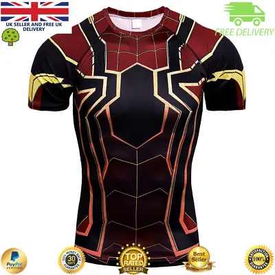 Buy Mens Compression Top Workout Cross Fit MMA Cycling Gym High Quality Cosplay Gym • 9.99£