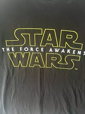 Buy Star Wars T-shirt Mens Size XL Black  The Force Awakens • 4.05£