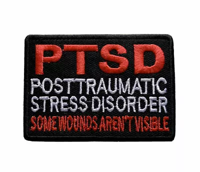 Buy Embroidered PTSD Some Wounds Aren't Visible Sew Or Iron On Patch Biker Patch • 2.49£