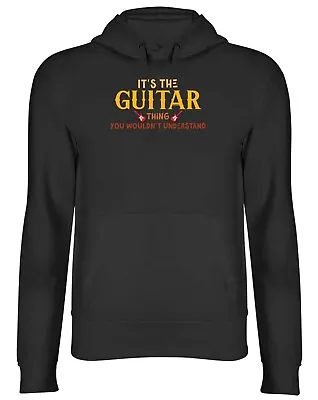 Buy Guitar Thing Hoodie Mens Womens Musician Instrument Band Guitarist Song Top Gift • 17.99£