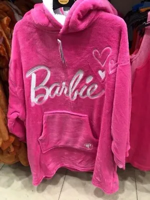 Buy Barbie Snuddie Hooded Pink Girls Fleece Oversized Primark Official Merch New Tag • 27£