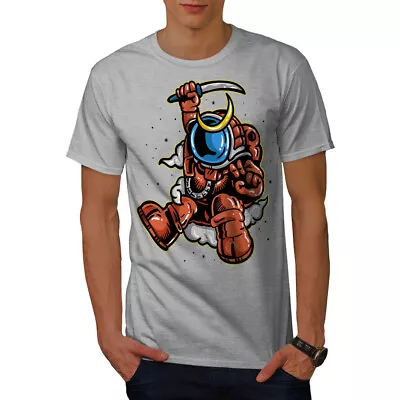 Buy Wellcoda Space Invaders Mens T-shirt, Cosmos Graphic Design Printed Tee • 15.99£