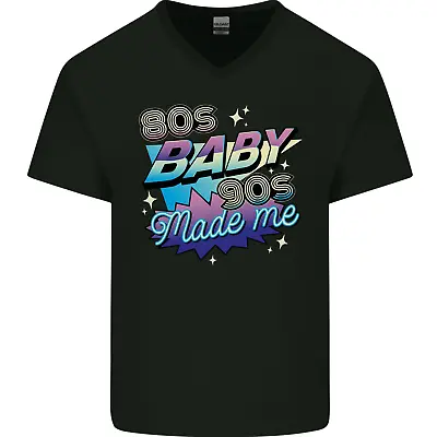 Buy 80s Baby 90s Made Me Music Pop Rock Mens V-Neck Cotton T-Shirt • 9.99£