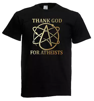 Buy Mens Thank God For Atheists Disbeliever Atheism Belief Funny Unisex T-Shirt • 14.95£