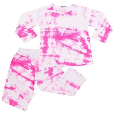 Buy Kids Girls Colour Tie Dye Cosplay Pyjamas Loungewear PJs Childrens Gifts • 7.99£