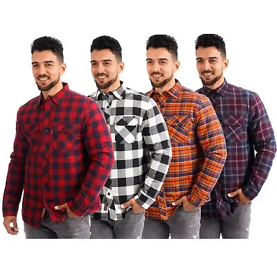 Buy New Mens Padded Quilted Lined Shirt Lumberjack Fleece Jacket Flannel Warm Work • 16.85£