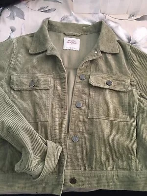 Buy Ladies Corded Green Jacket Size Medium • 1.49£