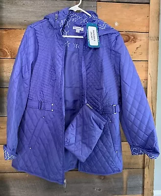 Buy Susan Graver Packable Jacket Women Purple Large New With Tags • 20.79£