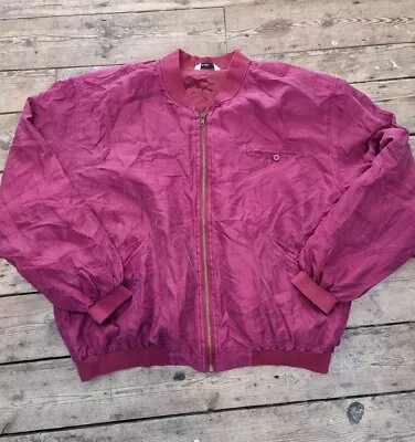 Buy Burgundy Bomber Jacket Size L • 15£