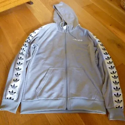 Buy Adidas Originals Hoodie Grey Full Zip Trefoil Logo Men's S Small READ DESC • 14.99£