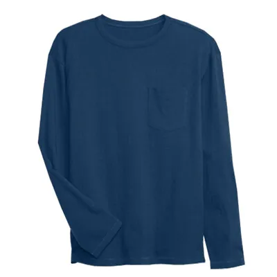 Buy Mens Long Sleeve T-Shirt Plain Crew Round Neck Casual 100% Cotton Tee Tops S-3XL • 6.99£