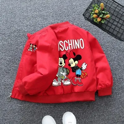 Buy 2023 New Mickey Minnie Kids Boys Girls Baseball Uniform Top Jacket Windbreaker  • 11.89£