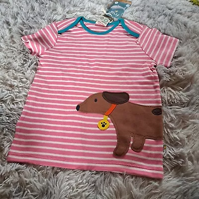 Buy Frugi Bobster Wrap Around T-Shirt Mid Pink Age 3-4years BNWT • 14.50£