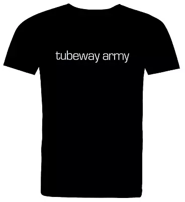 Buy Gary Numan / Tubeway Army 'Replicas' Silver Logo Black Cotton T Shirt • 12£