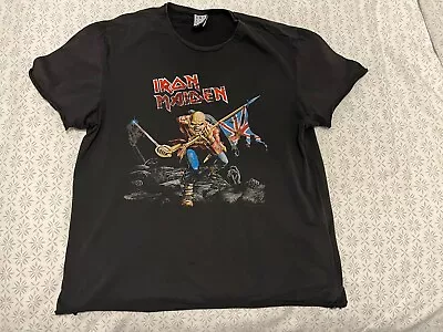 Buy Ladies Iron Maiden T Shirt Size Large L Grey Amplified Eddie The Trooper • 0.99£