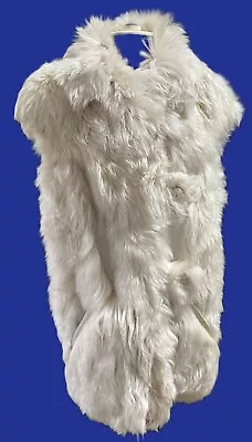 Buy Coach Shearling Fur Button Vest Beige Luxury Womens Jacket Coat Size Xl X Large • 79.62£