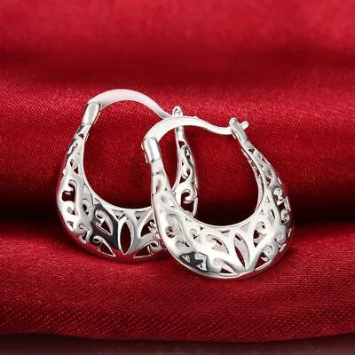 Buy 925 Sterling Silver Earrings For Women High Quality Jewelry Hollow Christmas • 1.98£