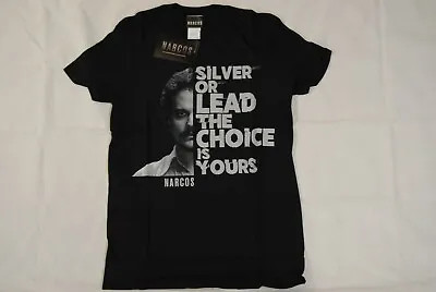 Buy Narcos Silver Or Lead The Choice Is Yours Pablo Escobar T Shirt New Official  • 7.99£