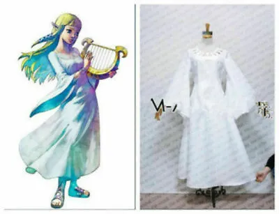 Buy The Legend Of Zelda: Skyward Sword Princess Zelda Goddess Cosplay Dress • 47.38£