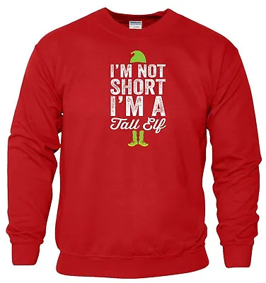 Buy Elf Sweatshirt I Am Not Short I Am A Tall Elf Christmas Jumper Xmas Gift Men Top • 14.71£