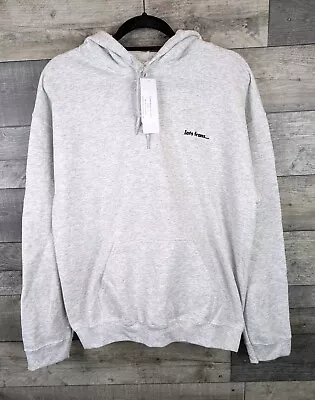 Buy Urban Outfitters Iets Frans Embroidered Hoodie Sweatshirt Grey Marl Mens Size S • 36.99£