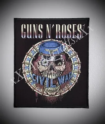 Buy Large Sew On Printed Back Patch ~ Jacket Bag ~ Guns N Roses ~ Civil War A • 12£