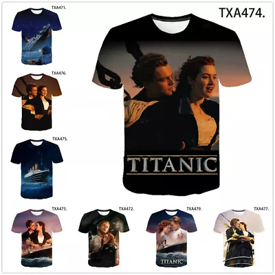Buy Titanic 3D Printed Unisex Casual T-Shirt Women Men Kids Short Sleeve Tops • 14.99£