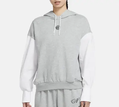 Buy Nike Icon Clash Women's Sweater Hoodie Sweater Grey WHITE SIZE S,M,L New • 36.14£