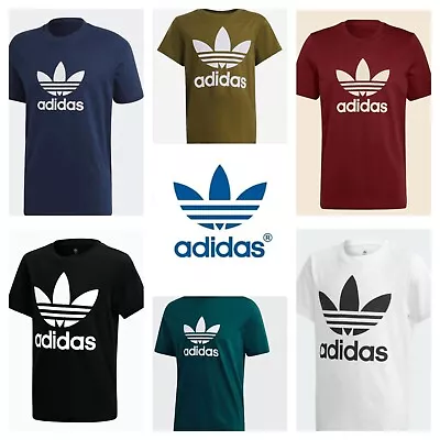 Buy Adidas Mens Originals Trefoil Short Sleeve T-Shirt Sports/Training/ Casual • 12.97£
