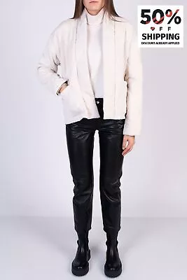 Buy HAVEONE Corduroy Wrap Jacket Size S Padded White Open Front Made In Italy • 12.85£