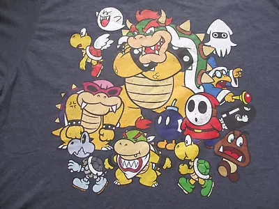 Buy Nintendo Super Mario Bowser Enemy Group Graphic T-Shirt Size 2 XL • 18.85£