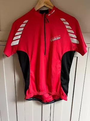 Buy Altura Night Vision Men's Short Sleeve Cycle Jersey In Red/black - Medium • 5.50£