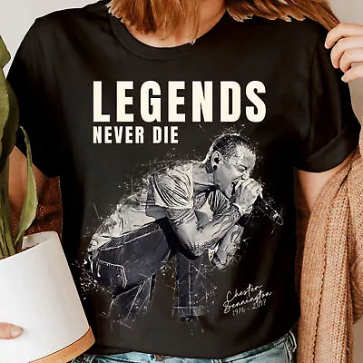 Buy Chester Bennington Legends Never Die Rock Music Singer Retro Womens T-Shirts#6GV • 3.99£