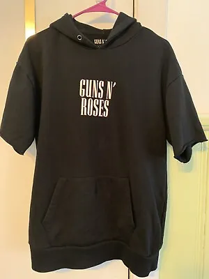 Buy Guns And Roses Concert Style Cut Off Sleeve Sweat Shirt Hoodie Size M Black • 9.44£