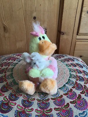 Buy Gund Zelda Yellow Duck In Pink Pyjamas Hugging A Bunny Plush Soft Toy 7  36101 • 24.95£