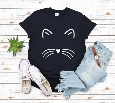 Buy Personalised Cat T-Shirt Kitty Kitten Design For Animal Lovers I Love Cats • 10.99£