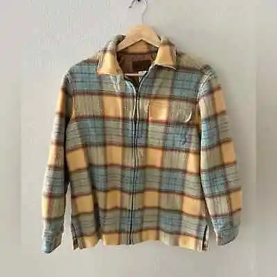 Buy Pendleton Vintage Plaid Wool Zippered Shirt Jacket Size Small • 58.39£