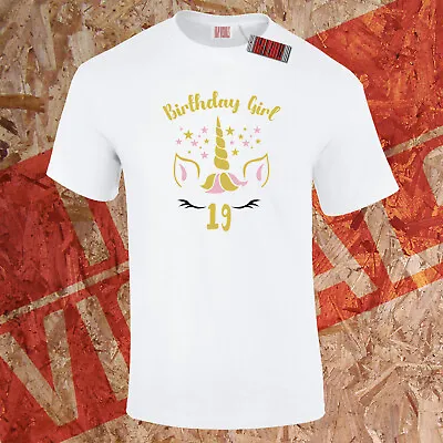 Buy Unicorn Birthday T-Shirt 19th Nineteenth Girl Gift Present Kids Teens Unisex • 10.95£