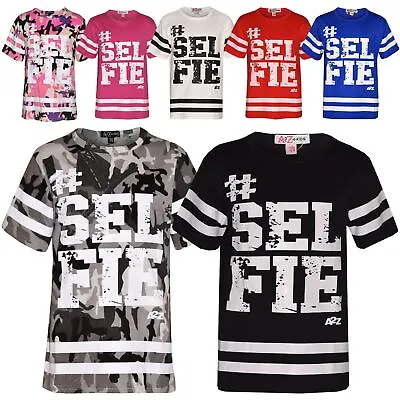Buy Girls T Shirts #Selfie Printed T-Shirt Soft Feel Summer Pullover Tank Top & Tees • 5.99£