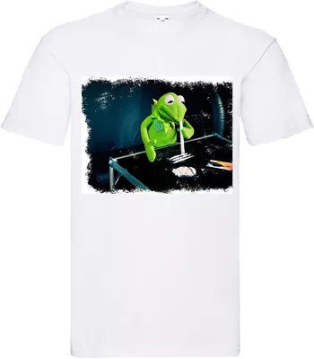 Buy Film Movie Retro Birthday Cocaine Horror Halloween T Shirt For Kermit Frog Fans • 5.99£