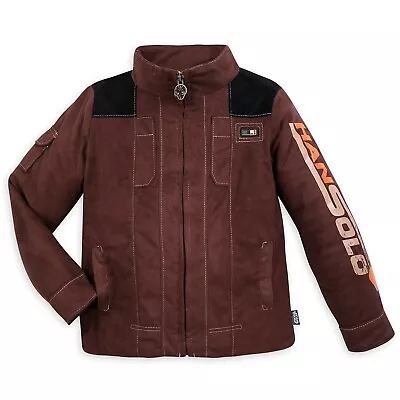 Buy Disney Store Hans Solo Bomber Jacket Suede Coat Boys 7 8 Star Wars Costume  • 19.73£