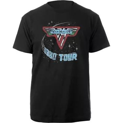 Buy Officially Licensed Van Halen 1980 Tour Mens Black T Shirt Van Halen Classic Tee • 14.50£