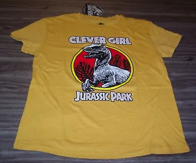 Buy WOMEN'S TEEN JURASSIC PARK Clever Girl Raptor Dinosaur T-shirt XS NEW W/ TAG • 18.90£