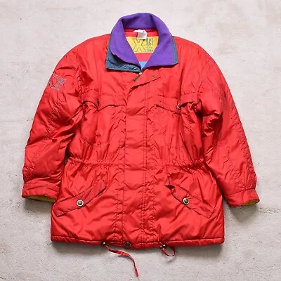 Buy Vintage 90s Skila Red Ski Winter Jacket Size XL • 30£